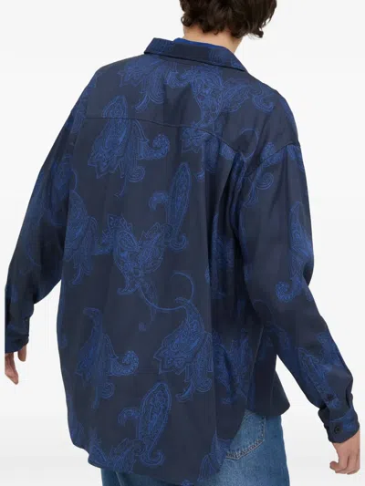 Samsoe & Samsoe Paisley-pattern Shirt In Blue