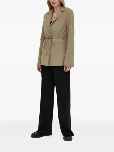 Samsoe & Samsoe Tie-waist Blazer In Green