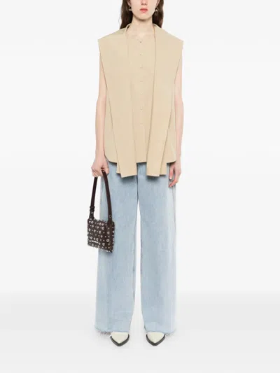 Less Cotton Blouse In Neutral