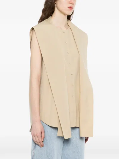 Less Cotton Blouse In Neutral