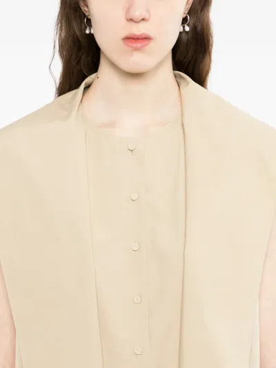 Less Cotton Blouse In Neutral