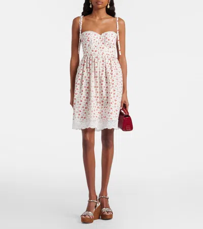 Dolce & Gabbana Leather-trimmed Embroidered Canvas Platform Wedge Sandals In Brown