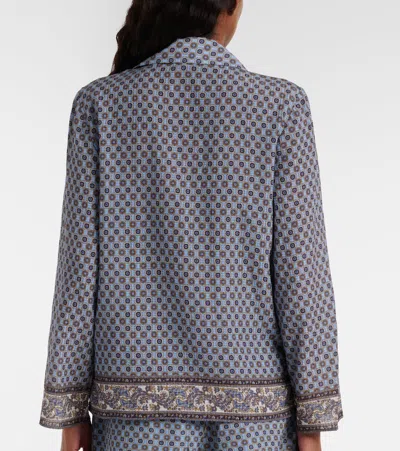 Veronica Beard Eva Printed Blouse In Multi