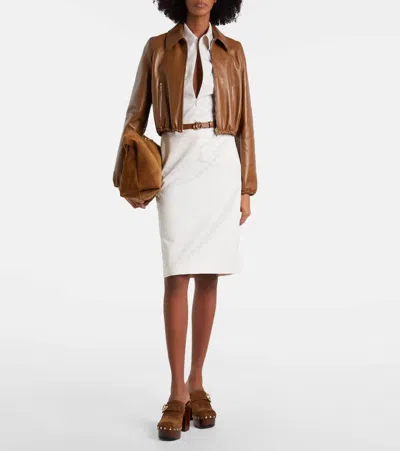 Gucci Damen-clog Mit Plateausohle Und Doppel G In Brown