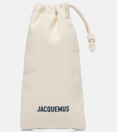 Jacquemus Logo-print Sunglasses In Gold