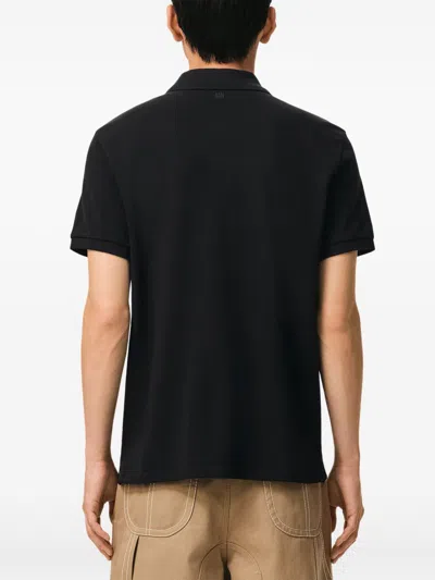 Ami Alexandre Mattiussi Black Cotton Short Sleeves Ami De Coeur Polo Shirt Black