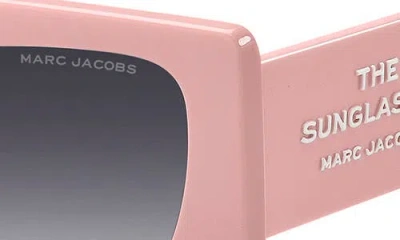 Marc Jacobs 53mm Gradient Rectangular Sunglasses In Pink