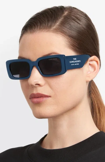 Marc Jacobs 53mm Gradient Rectangular Sunglasses In Metallic
