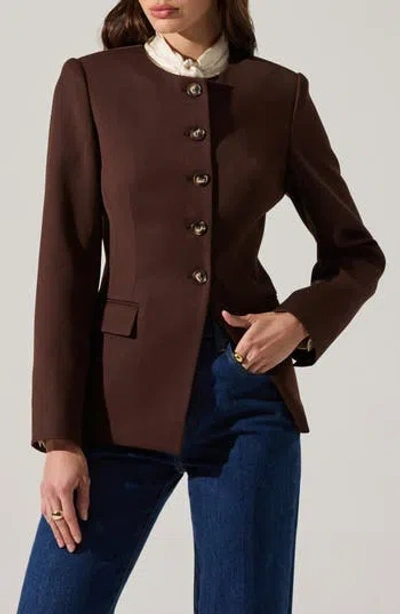 Astr Bellmere Tailored Jacket In Brown In Brown