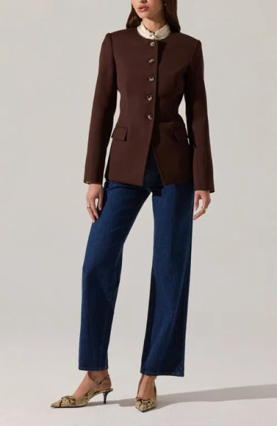 Astr Bellmere Tailored Jacket In Brown In Brown