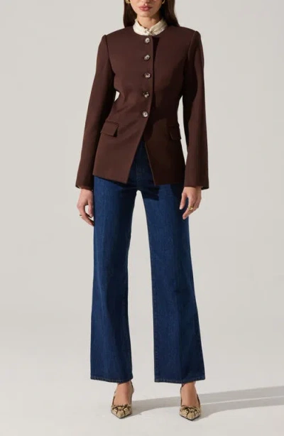 Astr Bellmere Tailored Jacket In Brown In Brown