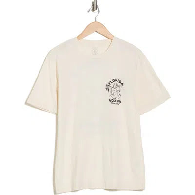Volcom Gatornation Cotton Graphic T-shirt In White