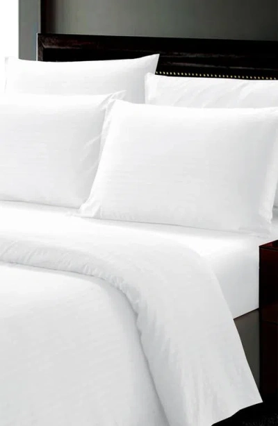 Luxury Home Dobby Stripe Sheet Set In White