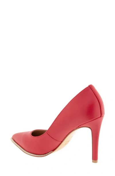 Bcbgeneration Hiarlia Chain Trim Pointed Toe Pump In Red