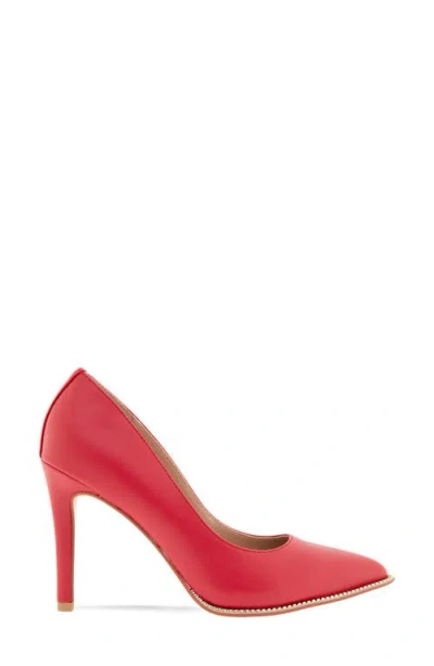 Bcbgeneration Hiarlia Chain Trim Pointed Toe Pump In Red