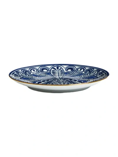 La Doublej Side Plate Big Pineapple Blue In Blue