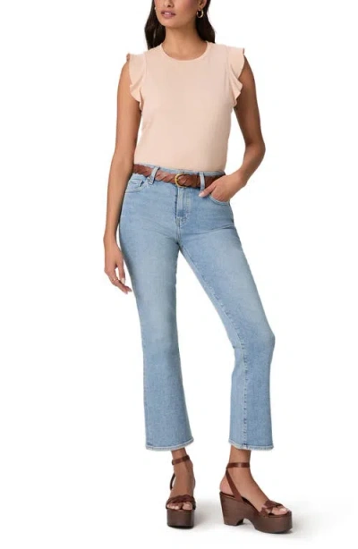 Paige Mason Mid Rise Crop Bootcut Jeans In Blue