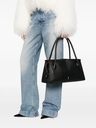 Christian Louboutin Venus Medium Shoulder Bag Structured Top Handles In Black