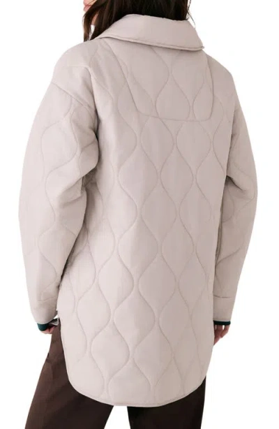 Lole The Quilted Water Repellent Nylon Shacket In Pink