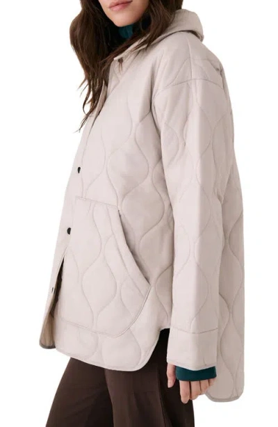 Lole The Quilted Water Repellent Nylon Shacket In Pink