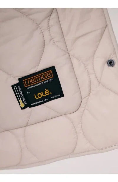 Lole The Quilted Water Repellent Nylon Shacket In Pink