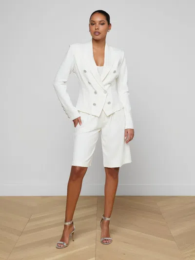 L'agence Emerson Structured Blazer In White