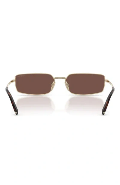 Prada 59mm Rectangular Sunglasses In Gold