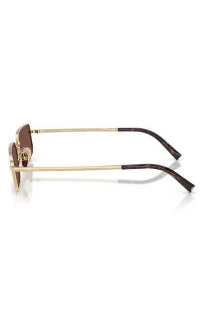 Prada 59mm Rectangular Sunglasses In Gold