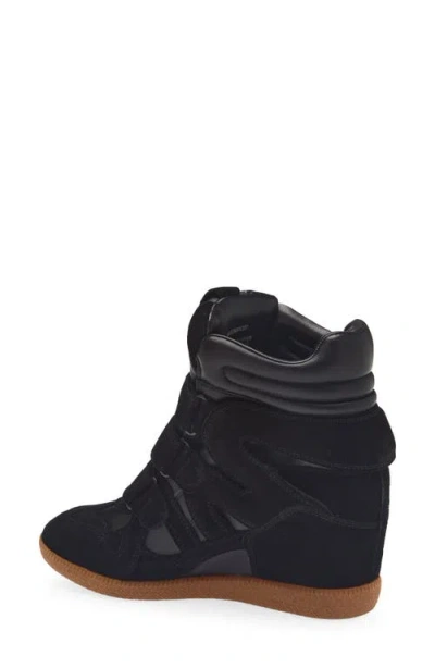 Steve Madden Mavis Wedge High Top Sneaker In Black