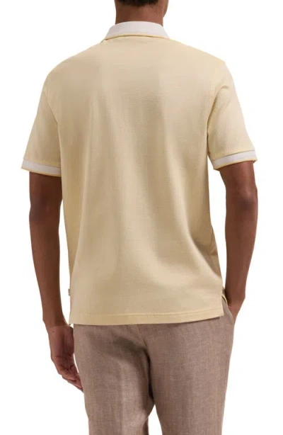 Bugatchi Three Button Cotton Polo In Yellow