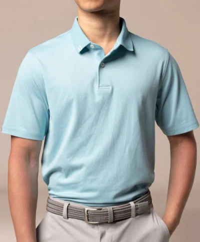 Ashworth Golf 2bar Solid Polo In Blue