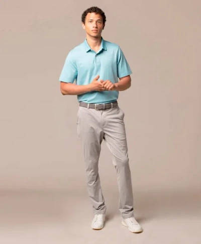 Ashworth Golf 2bar Solid Polo In Blue