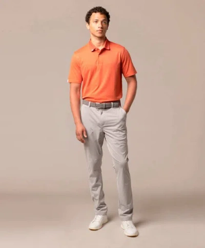 Ashworth Golf 2bar Solid Polo In Orange