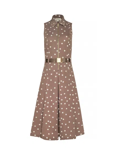 L'agence Kylo Polka Dot Belted Shirtdress In Multi