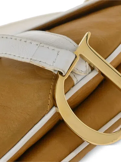 Pre-owned Dior 2000 Saddle Leather Handbag In Neutral