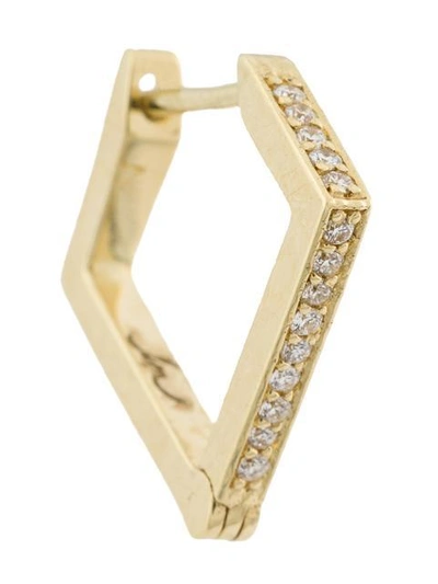 Shop Lizzie Mandler Fine Jewelry 18kt Gold 'huggies' Diamond Earrings In Metallic