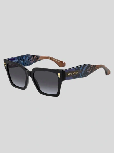 Etro 55mm Gradient Rectangular Sunglasses In Blue