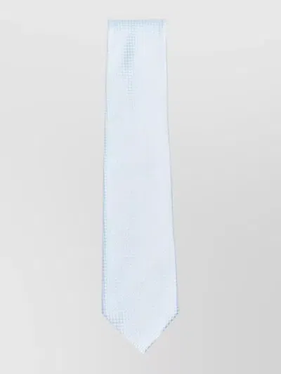 Tom Ford Check Silk Tie Regular Width Textured In Blue