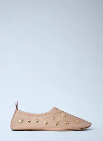 Chloé Rita Blushy Beige Ballet Flats In Transparent Mesh Women In Neutral