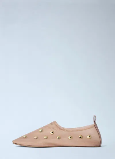 Chloé Rita Blushy Beige Ballet Flats In Transparent Mesh Women In Neutral