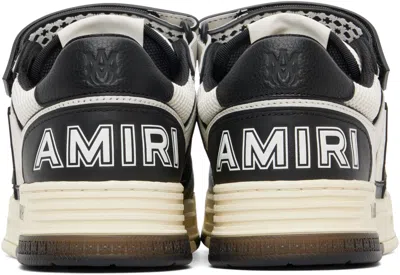 Amiri Men Two-tone Leather And Mesh Ma Skyline Sneakers In Black