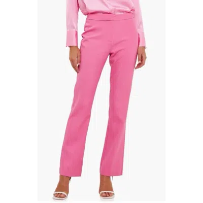 Endless Rose Flat Front Trousers In Multi