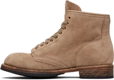 Visvim Brigadier Folk Suede Lace-up Boots In Brown