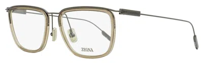 Zegna Ez5288 Floating Rectangular Eyeglasses In Gray