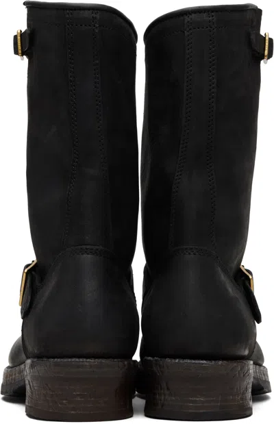 Visvim Black T.w.o. Folk Boots In Multi