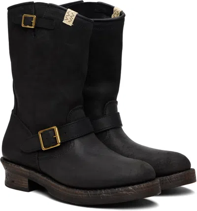 Visvim Black T.w.o. Folk Boots In Multi