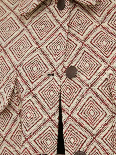 Samsoe & Samsoe Patterned Buttoned Jacket In Brown