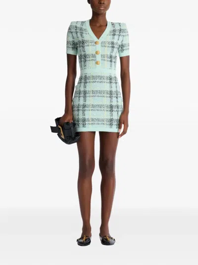 Balmain Glittered Tweed Minidress In Multi