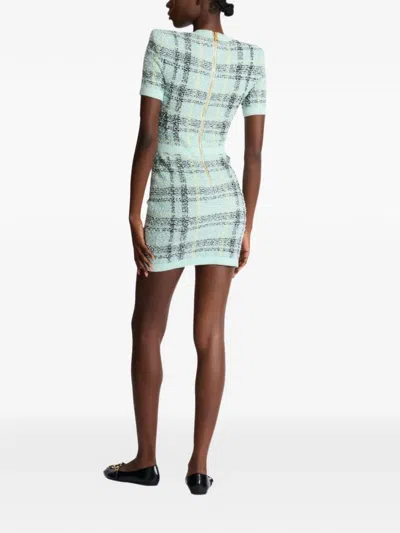 Balmain Glittered Tweed Minidress In Multi