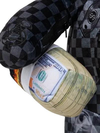 Sprayground Checkered Bear Backpack In Black